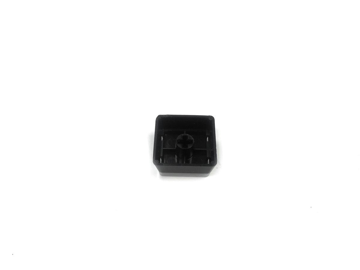 Accuratus 1x1 Cherry MX Relegendable Keycap - Black, Cherry MX stem on Back with Clear Top Cover