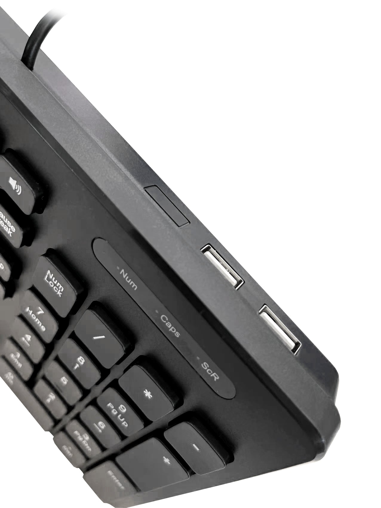Accuratus 360 Hub - USB Full Size Professional Slim Multimedia Keyboard with 2 Port USB2.0 Hub