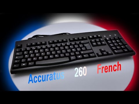 Accuratus 260 French - USB & PS/2 Full Size French Layout Professional Keyboard with Contoured Full Height Touch Typing Keys