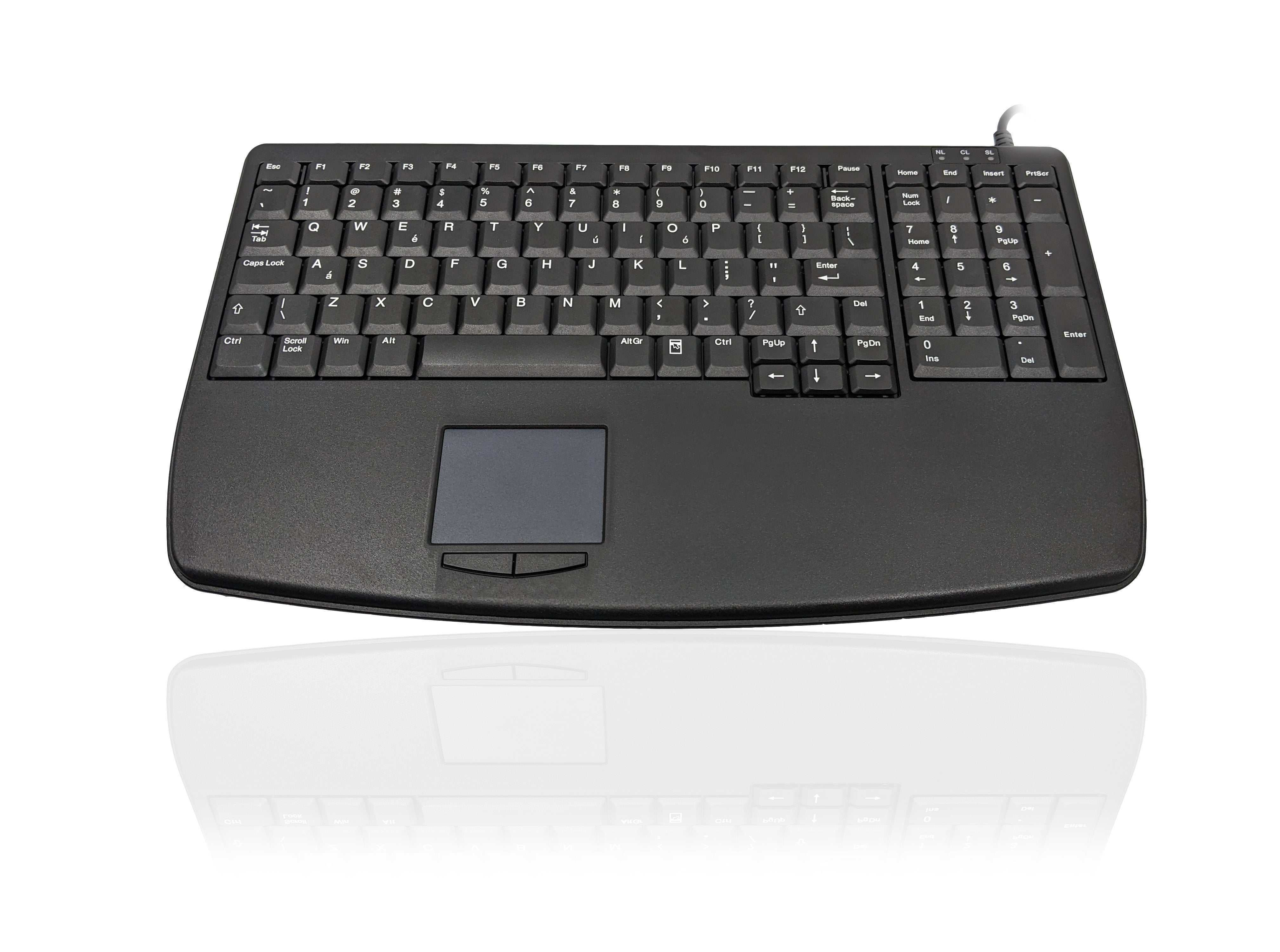 Accuratus 730V2 - USB Compact Scissor Key Keyboard with Numeric Keypad and Touchpad