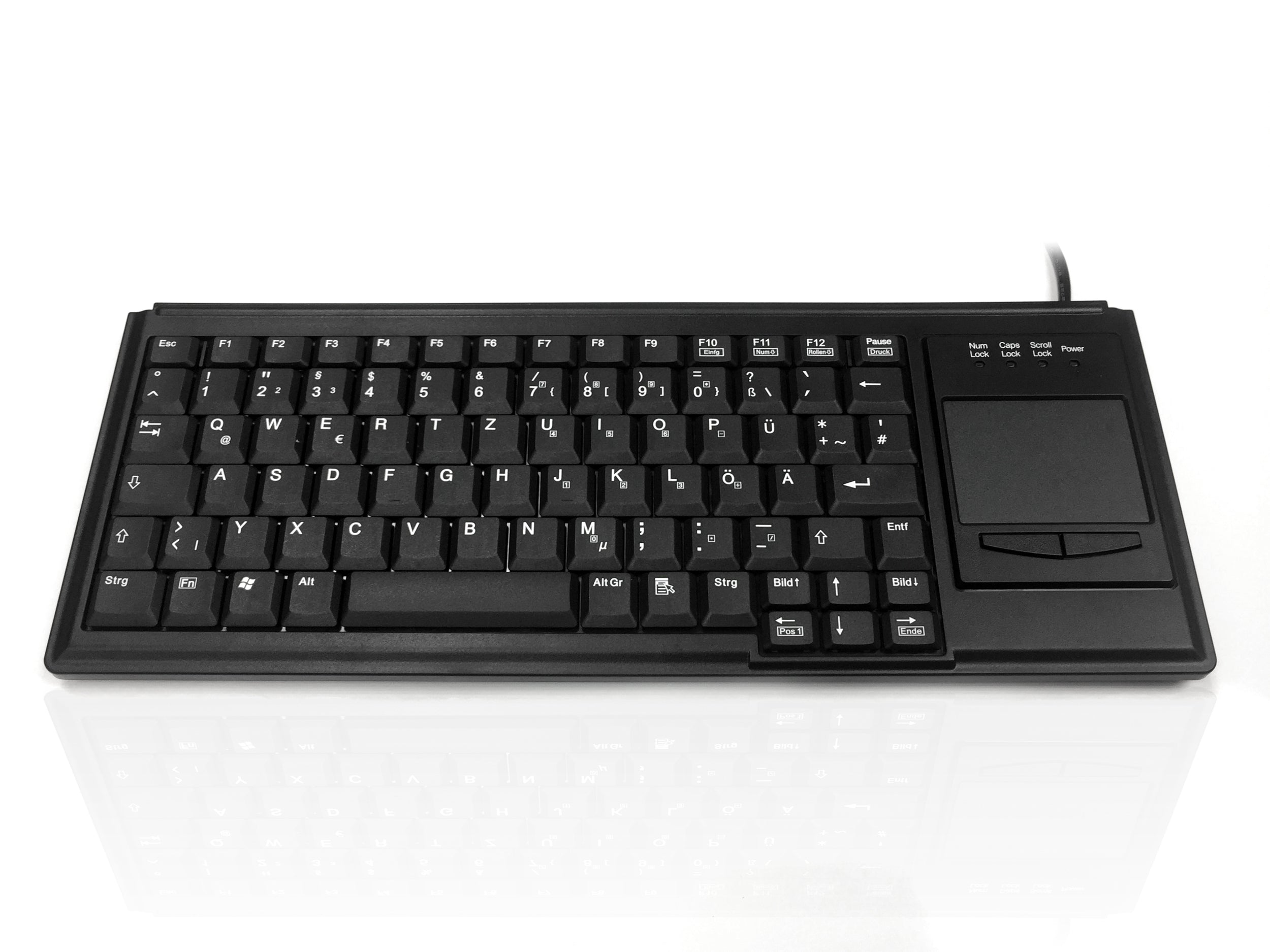 Accuratus K82B 15KV - USB Mini Scissor Key Touchpad Keyboard with 15KV ESD Air Discharge