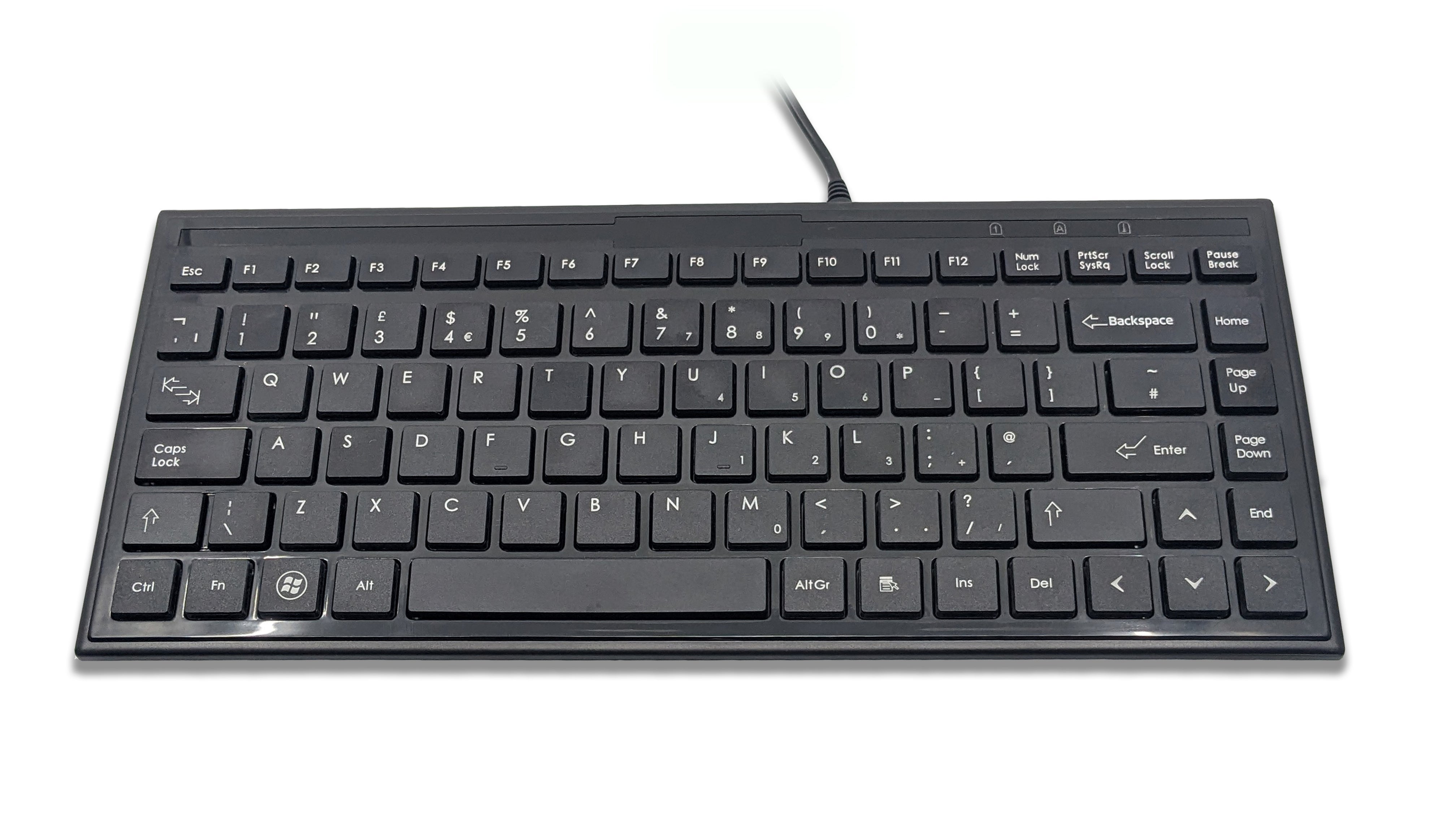 Accuratus 395 Black - USB Super Slim Mini Keyboard with Square Modern Keys