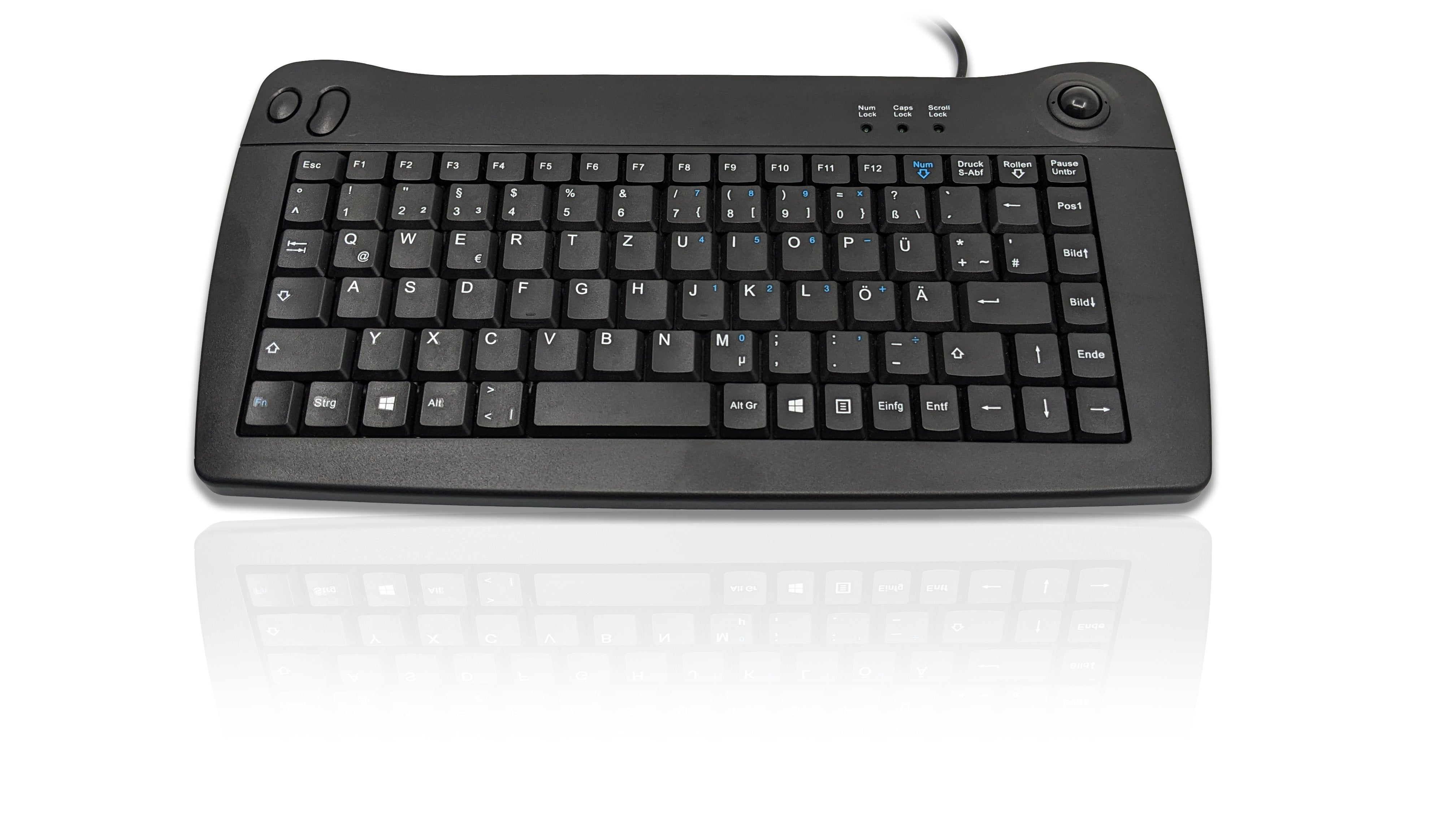 Accuratus 5010 - USB Mini All in One Keyboard with Trackball
