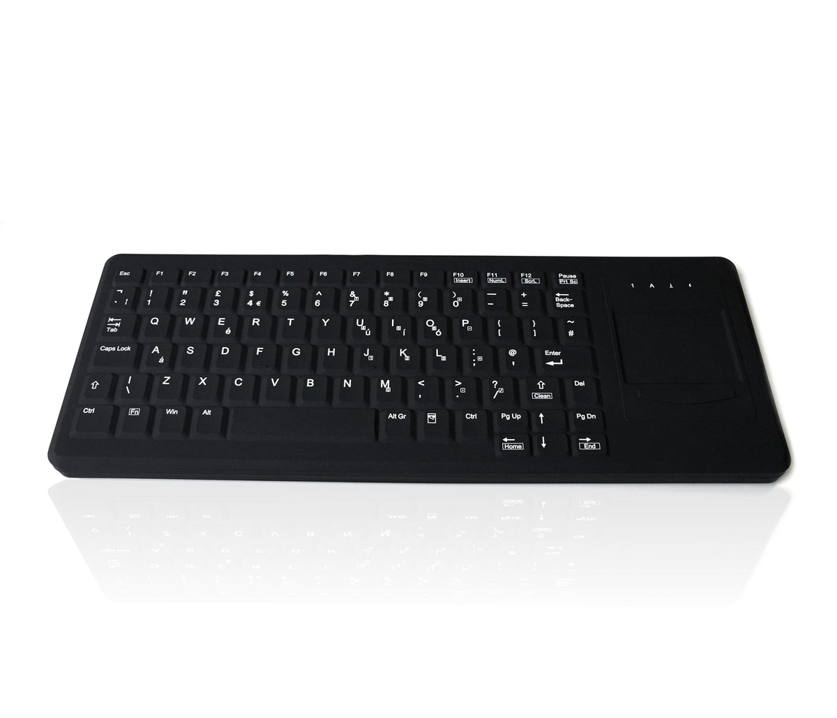 Accuratus AC82B - USB IP68 Fully Sealed Washable Mini Scissor Key Keyboard with Touchpad