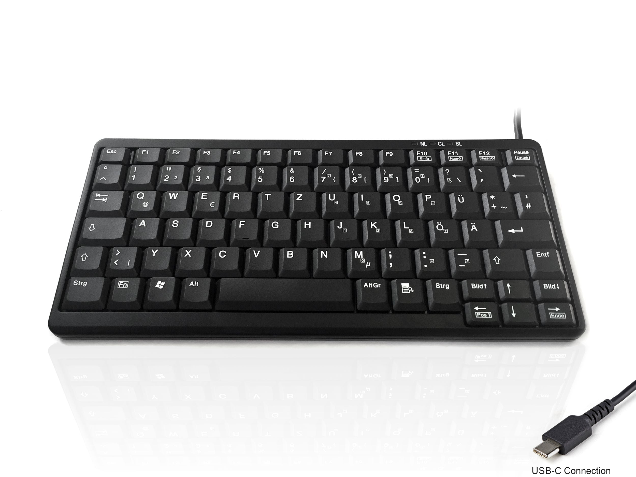 Accuratus K82B USB-C - USB Type C Premium Mini Scissor Key Keyboard with Touchpad