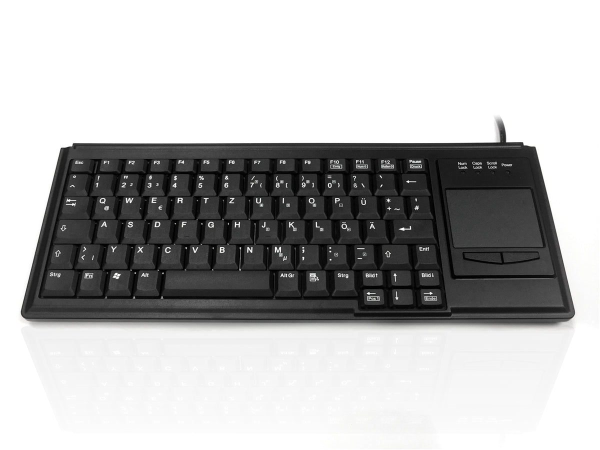 Accuratus K82B - USB Premium Mini Scissor Key Keyboard with Touchpad - GERMAN Layout