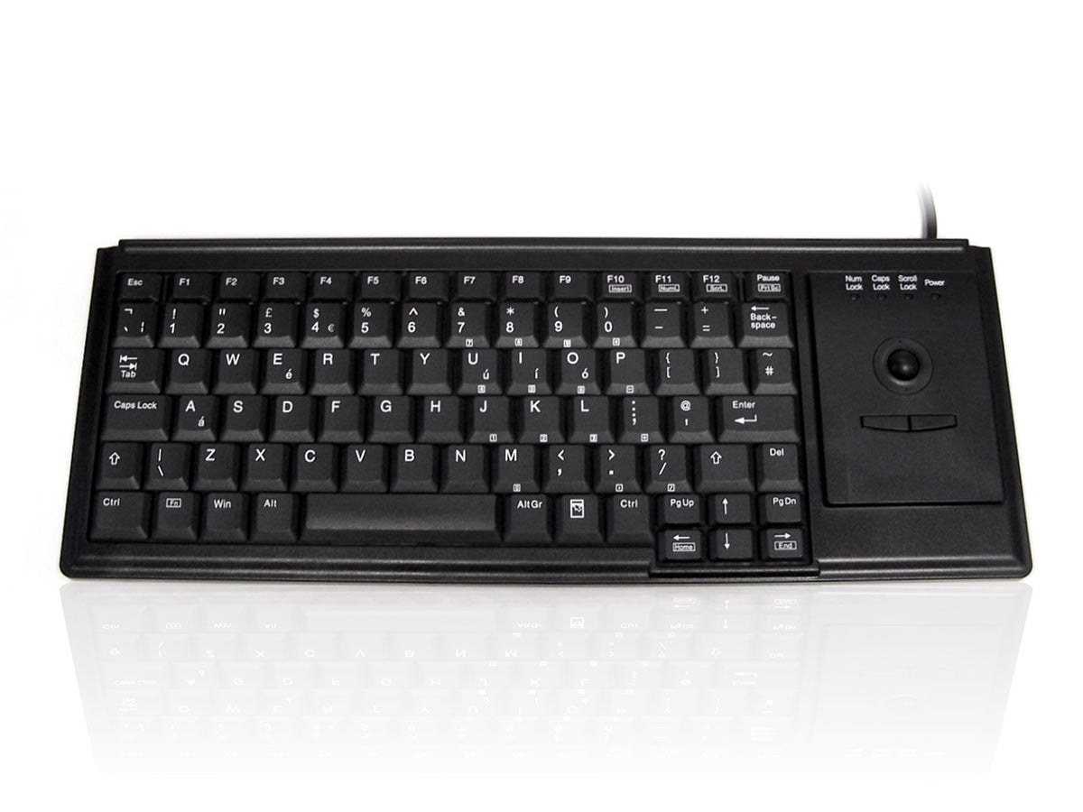 Accuratus K82D - USB Premium Mini Scissor Key Keyboard with Trackball