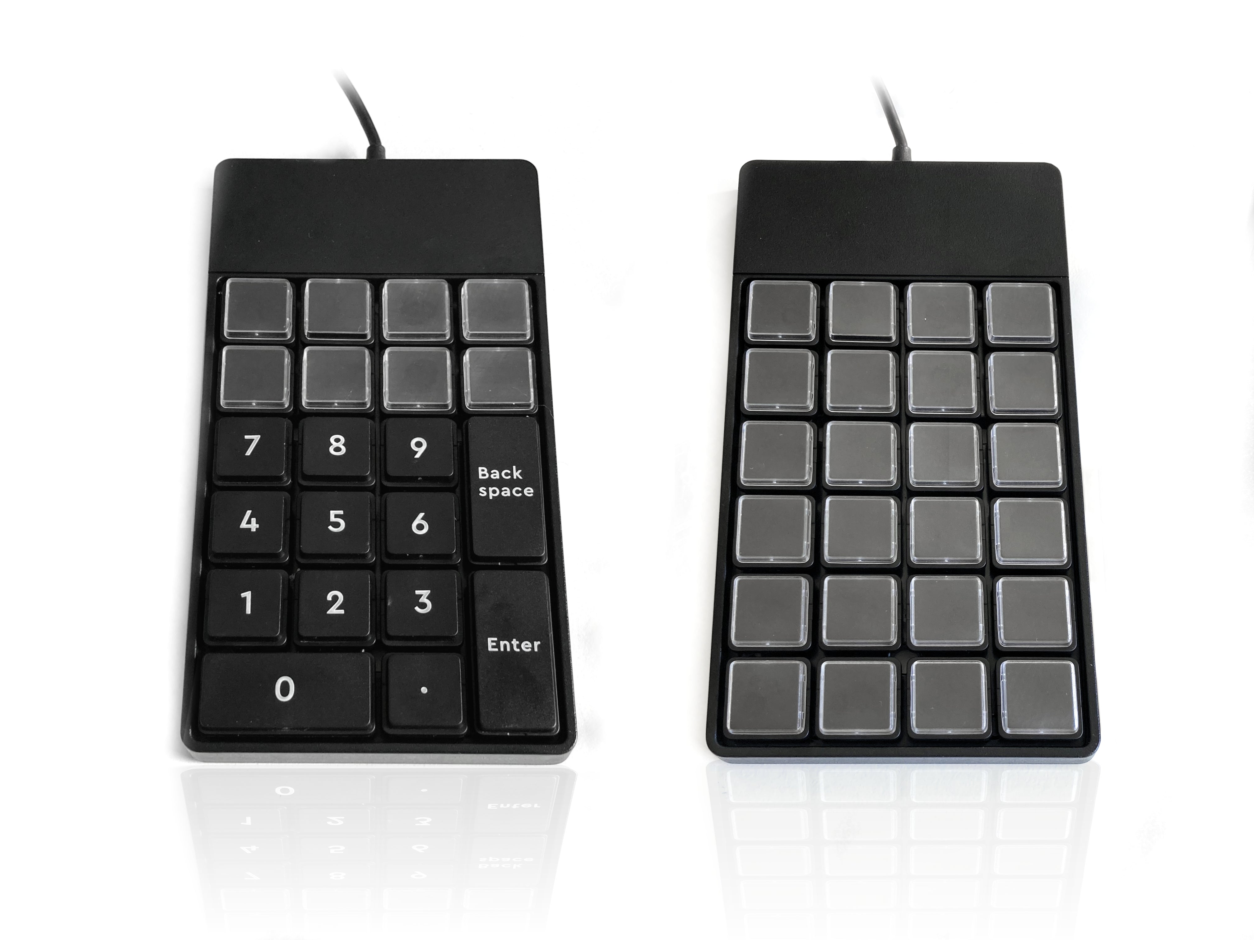 Accuratus S24B - Slim-line Professional & Durable Fully Customisable USB Keypad with 24 Programmable Keys