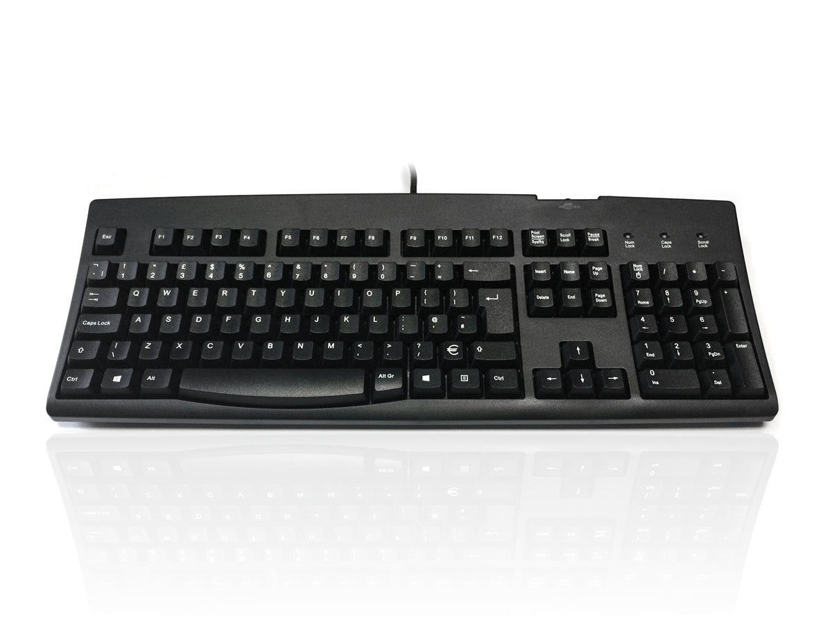 Accuratus 260 Hub - USB Full Size Professional Keyboard with Contoured Full Height Touch Typing Keys & 2 port USB2.0 Hub