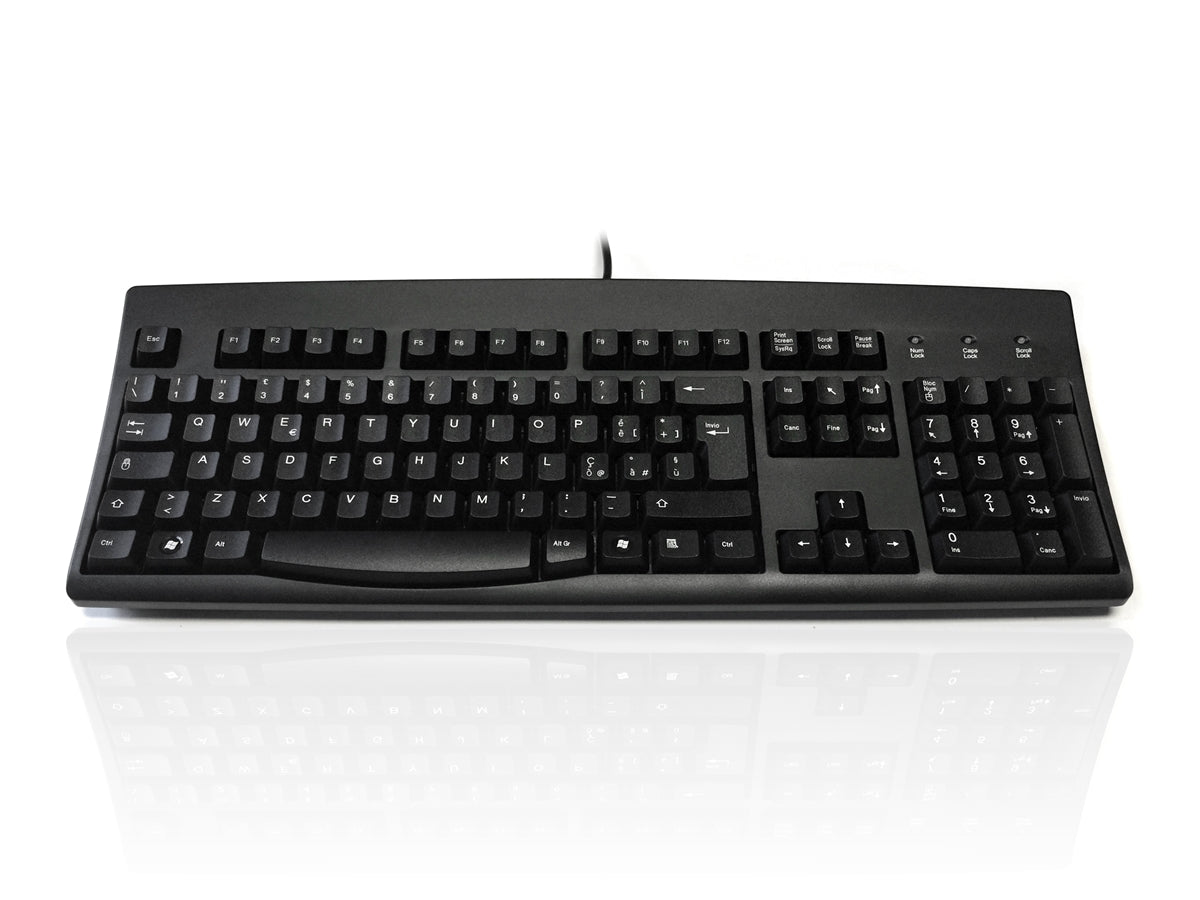 Accuratus 260 Italian - USB & PS/2 Full Size Italian Layout Professional Keyboard with Contoured Full Height Touch Typing Keys