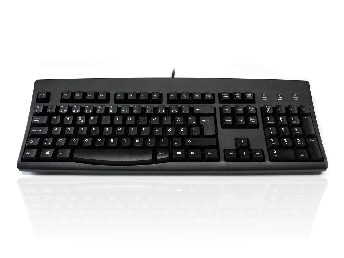 Accuratus 260 Swedish - USB & PS/2 Full Size Swedish Layout Professional Keyboard with Contoured Full Height Touch Typing Keys
