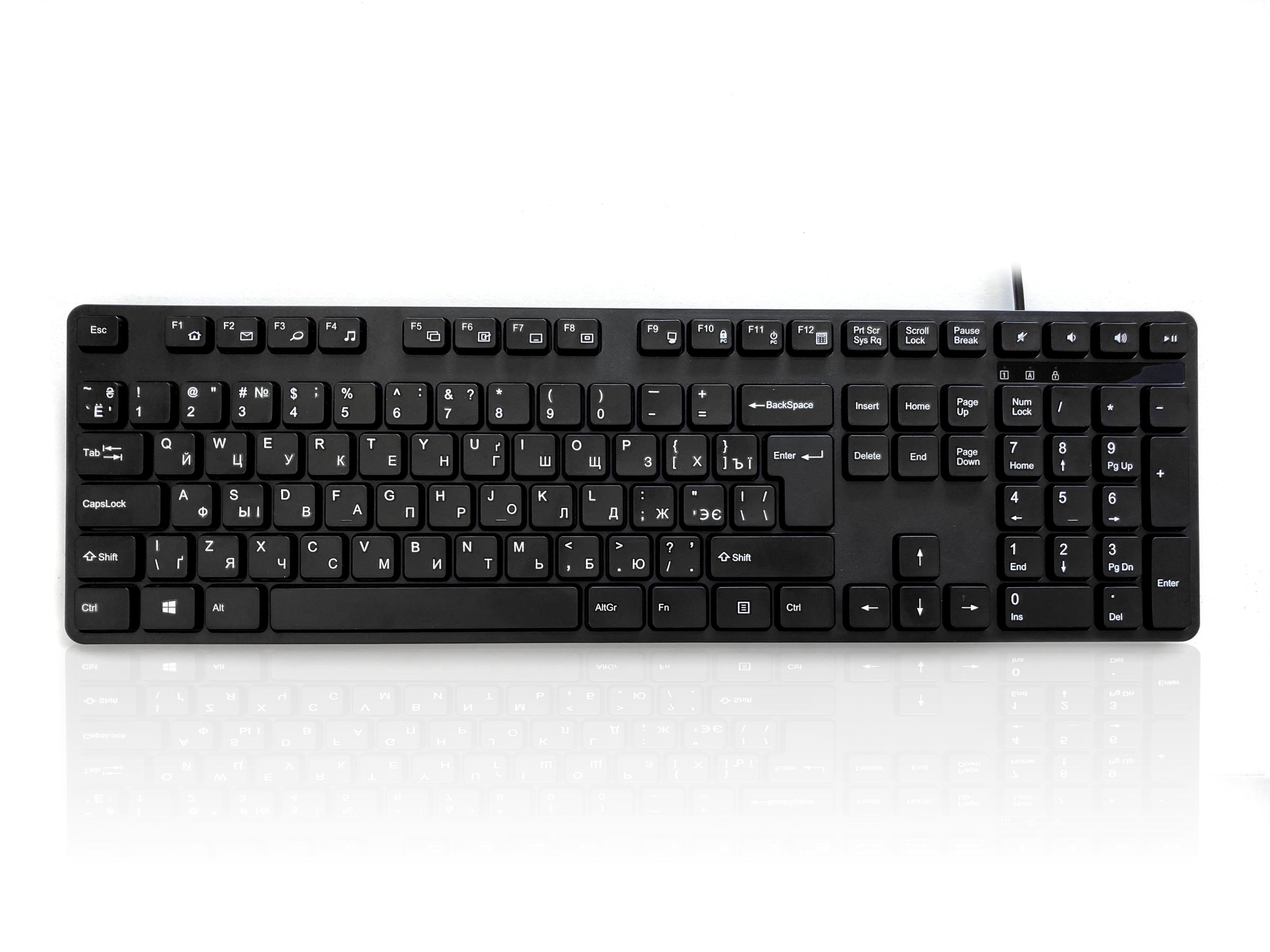 Accuratus 302 - USB Compact Space Saving Multimedia Keyboard with Protected UV coated legends - Ukrainian Layout