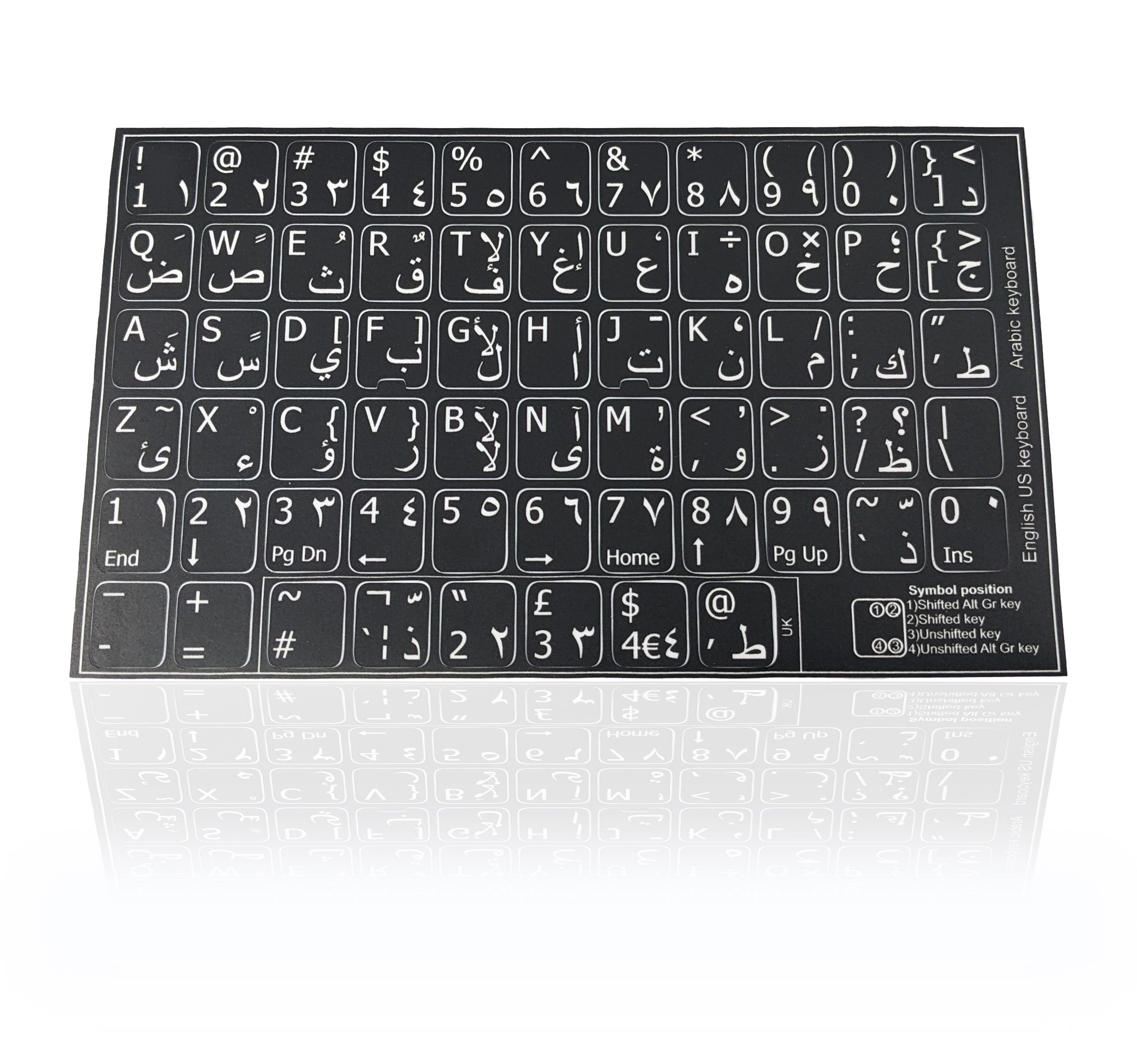 Accuratus Professional Keyboard Stickers - Non Transparent Opaque Labels - Black Background