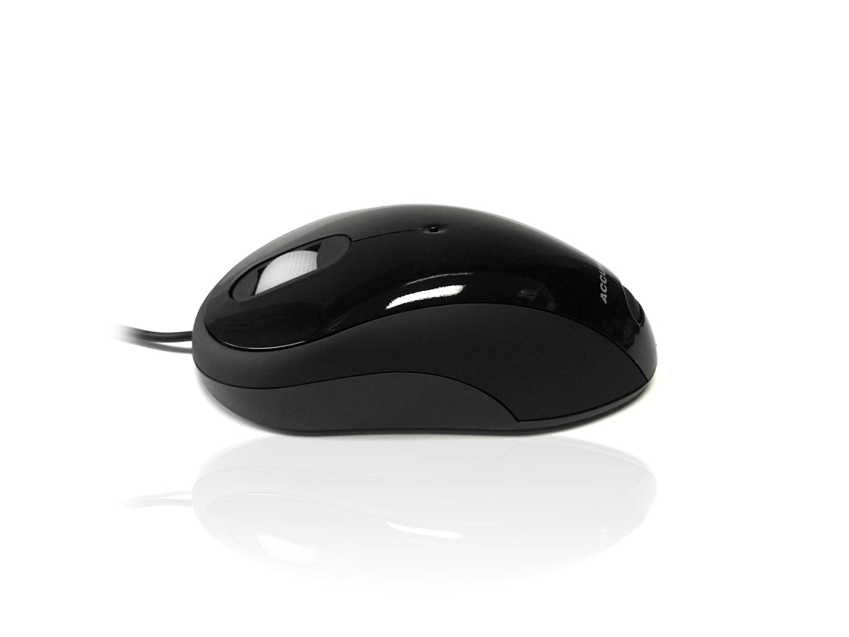 Accuratus Image Mouse - USB Full Size Glossy Finish Computer Mouse - Black