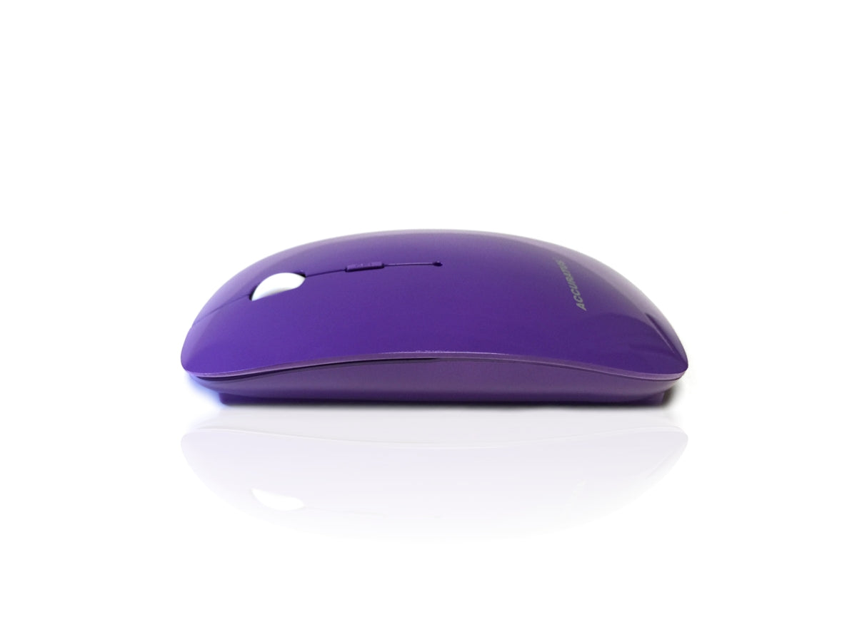 Accuratus Image RF - Wireless RF 2.4Ghz Sleek Slim Glossy Finish Optical Mouse with Nano Receiver - Purple