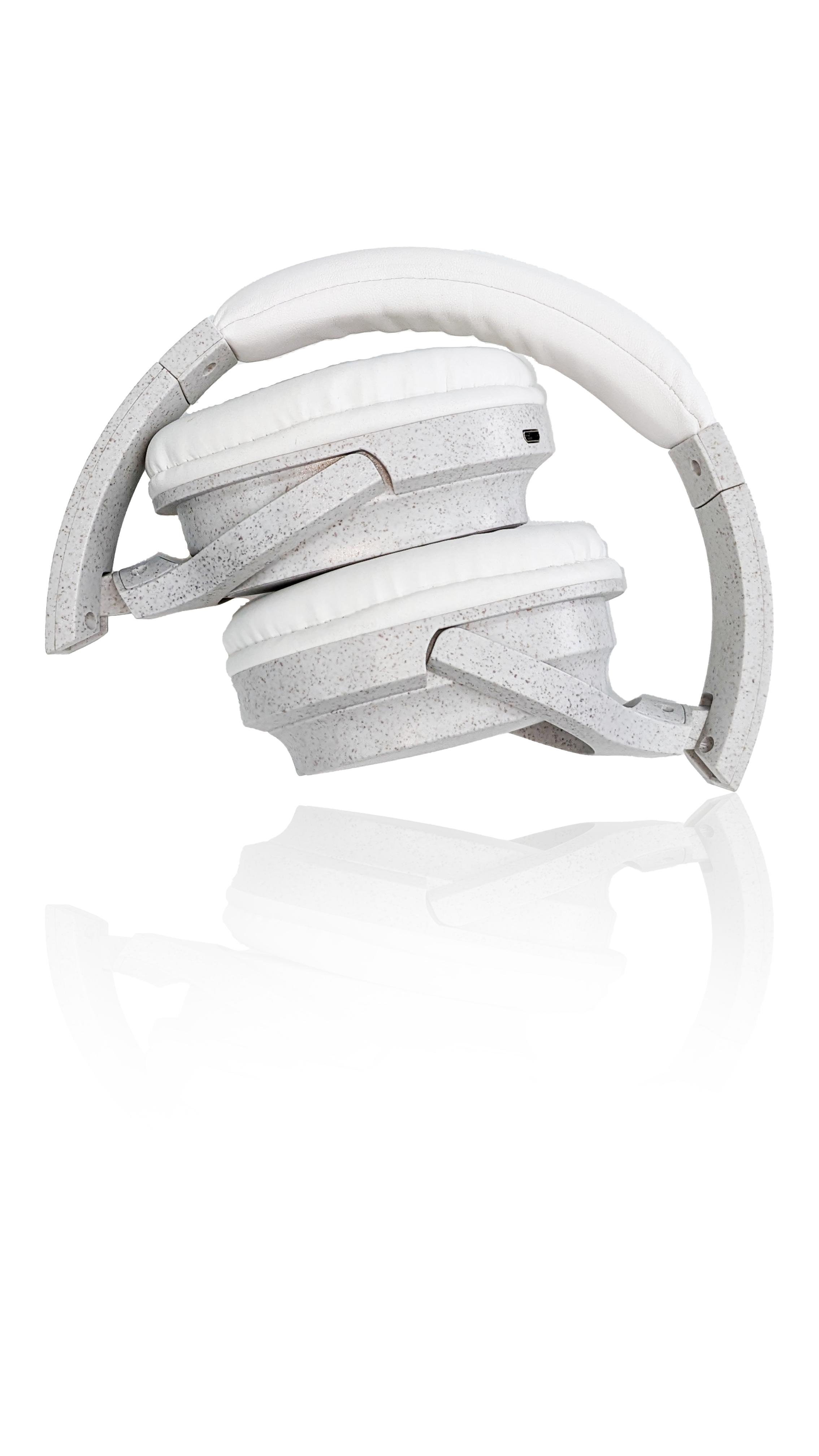 Accuratus Rechargeable Bluetooth 5.0 Wireless & Wired ECO Bioplastic Wheatgrass Headphones/Headset - Wheat White