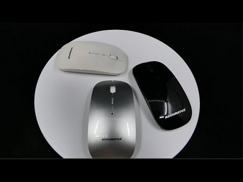 Accuratus Image RF - Wireless RF 2.4Ghz Sleek Slim Glossy Finish Optical Mouse with Nano Receiver - Silver