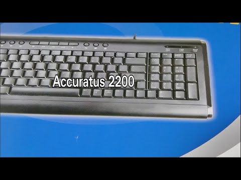 Accuratus 2200 - USB Compact Size Multimedia Keyboard with Gloss Black Styling