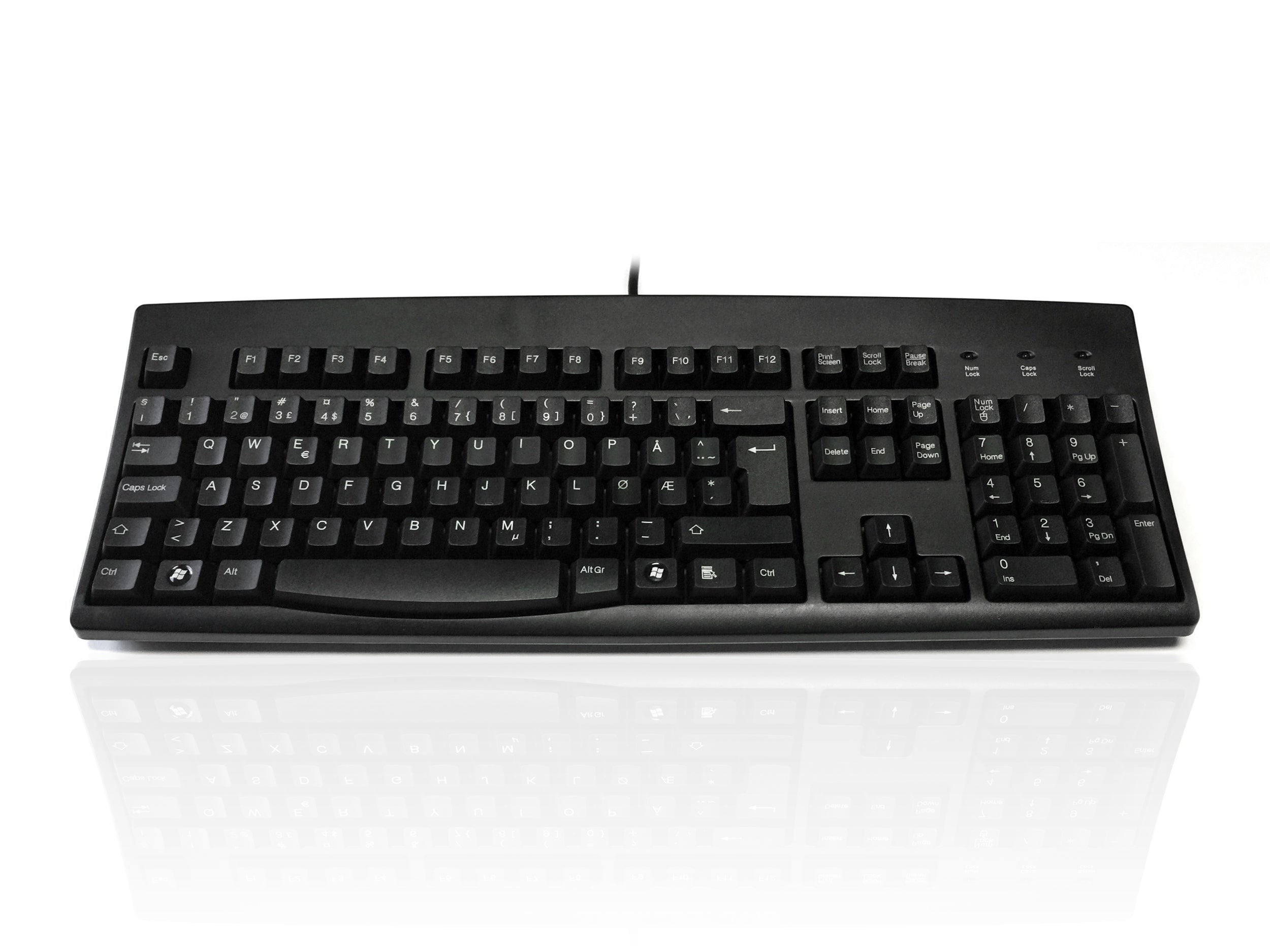 Accuratus 260 - PS/2 Full Size Professional Keyboard with Contoured Full Height Touch Typing Keys & Patented One Touch Euro Key
