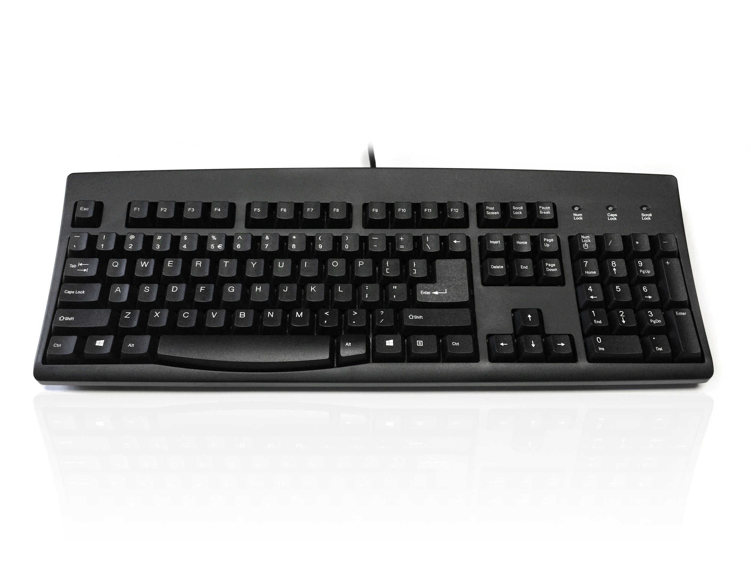 Accuratus 260 - PS/2 Full Size Professional Keyboard with Contoured Full Height Touch Typing Keys & Patented One Touch Euro Key