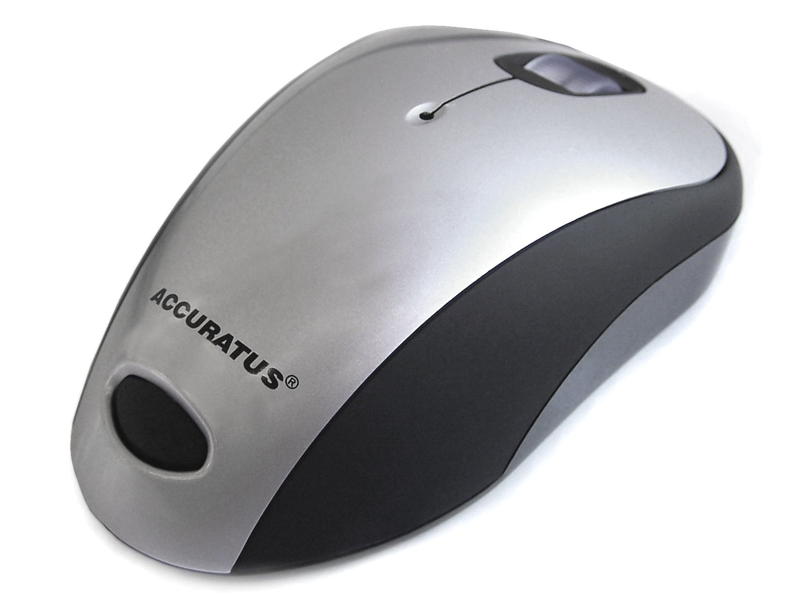 Accuratus Image - USB Full Size Glossy Finish Computer Mouse - Silver